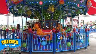 Melihat Wisata Saloka Theme Park - Mandi Bola Naik Odong Komedi Putar - Playground Indoor & Outdoor