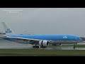 KLM B777-200 landing and takeoff at YVR