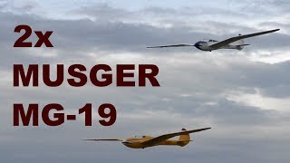 Double Aerotow And Synchronous Flying 2X Musger Mg-19, 2017