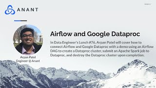 Data Engineers Lunch Airflow And Google Dataproc