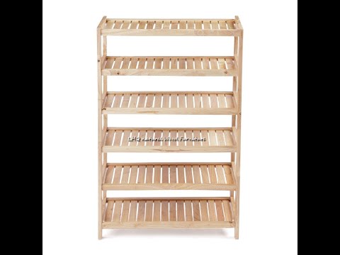 Kệ để giày dép gỗ tự nhiên 6 tầng chất lượng, giá rẻ nhất 2019