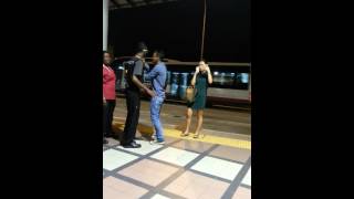 Guy Spit Saliva Into The Womans Face