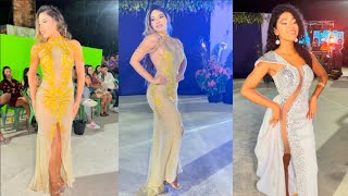 As Modelos Mylena Santos E Islanny Rivea Desfilando No Concurso De Beleza Rainha Do Feijão 2025