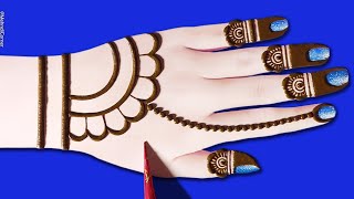 Stylish Tikki Mehndi Design Very Easy Mehndi Design Mehandi Ka Design Back Hand Mehndi Design