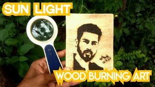 Singer Krish Sunlight Wood Burning Art Singer Krish Portrait Drawing Wood Burning Drawing