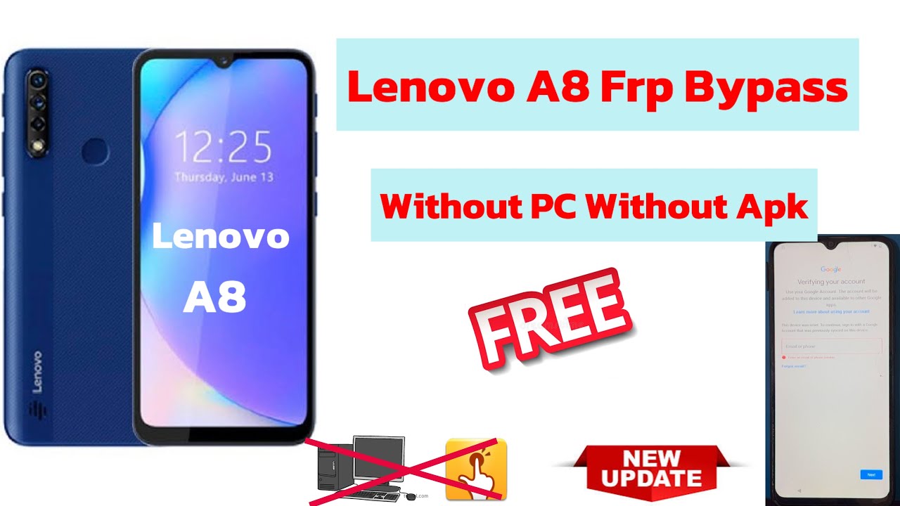 Lenovo A8 Google Account (FRP Lock Bypass) Without PC Lenovo A8 Google Account (FRP Lock Bypass) Without PC
