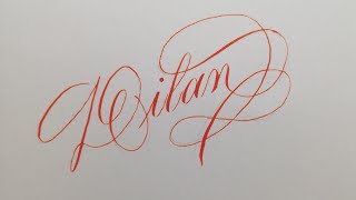 Kaligrafi Ile İsim Yazma - Dilan Copperplate Yazı