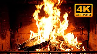 Cozy Fireplace 4K 12 Hours. Fireplace With Crackling Fire Sounds. Fireplace Ambience