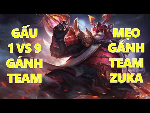 Chiến thuật chơi Zuka gánh team siêu Feed đến nỗi 1 vs 9 mùa 16 Liên quân mobile