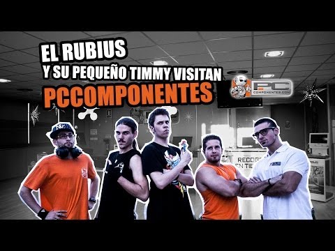 Elrubius y pequeño Timmy visitan PcComponentes