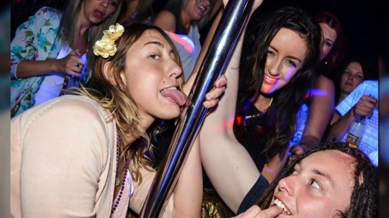 Закрытая секс вечеринка с блядьми в клубе