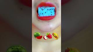 Super Watermelon Dragon Fruits Hot Dog Emoji Eating Show