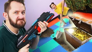 NERF Buried Treasure Challenge! NERF Buried Treasure Challenge!