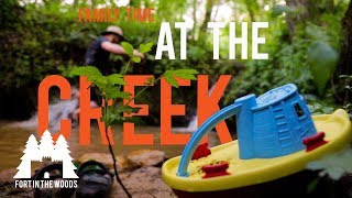 DIY Swimming Hole at the Creek | Family Time At The Creek | Fort In The Woods | FITW