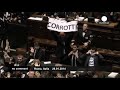 Scuffles break out in Italian parliament - no comment
