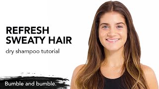 How to use new dry shampoo mist for sweaty hair | Post Workout Dry Shampoo Mist | Bumble and bumble.