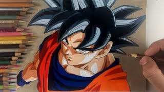 Drawing GOKU Ultra Instinct | Colored Pencils