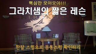 짧은 레슨 23. 한팔스윙으로 몸통스윙 확인하기