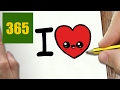 hur man ritar I LOVE KAWAII STEG FÖR STEG - kawaii ritningar lätt