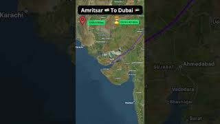 Amritsar To Dubai Flight Route