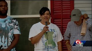 Mother of man killed in mass shooting speaks at Night Out Against Crime