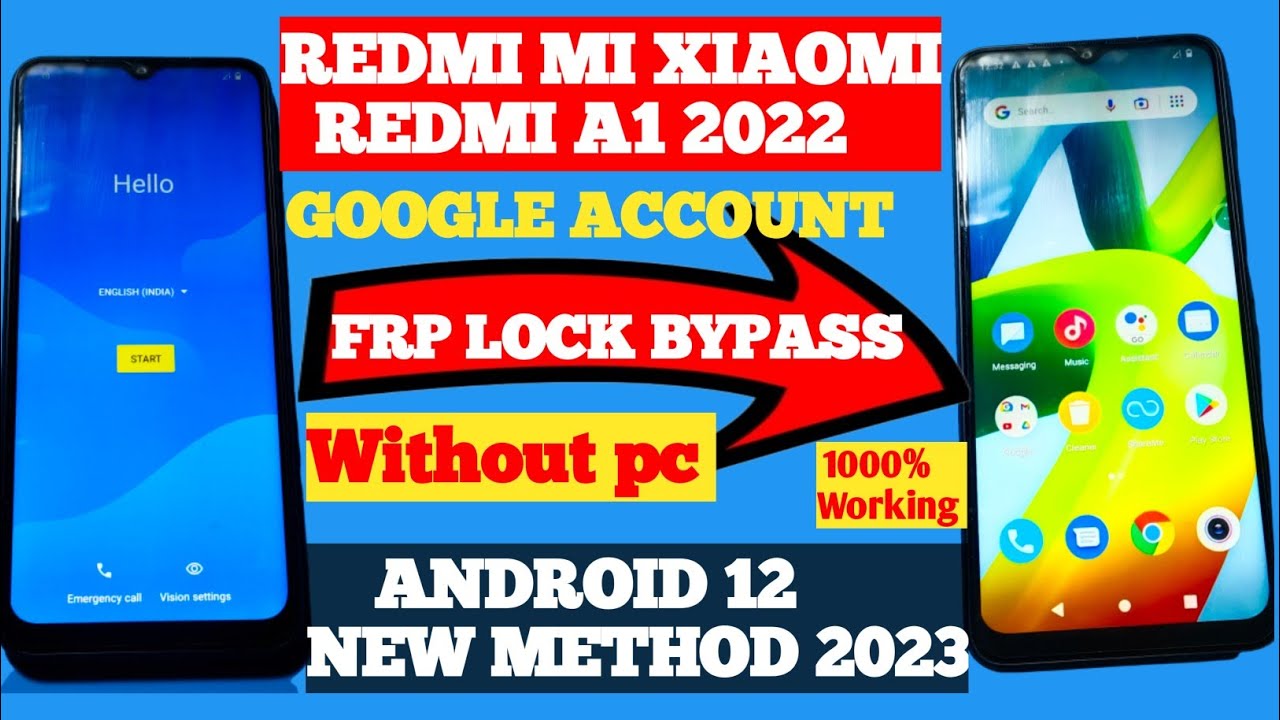 Redmi A1 2022 frp bypass | Android 12 | 2023 New Method Redmi A1 2022 frp bypass | Android 12 | 2023 New Method