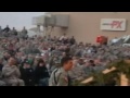 Footage shows Robin Williams making US troops laugh during a visit