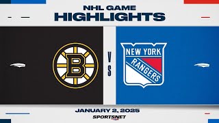 Nhl Highlights Bruins Vs. Rangers - January 2, 2025