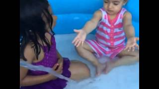 Cute Babies Playing With Water