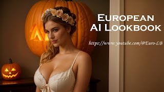 [4K] European Ai Lookbook- Spooky Pumpkin Patch