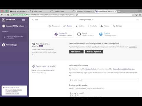 VIDEO : hosting your app on heroku - tutorial ontutorial onhostingyourtutorial ontutorial onhostingyourappon heroku. ...