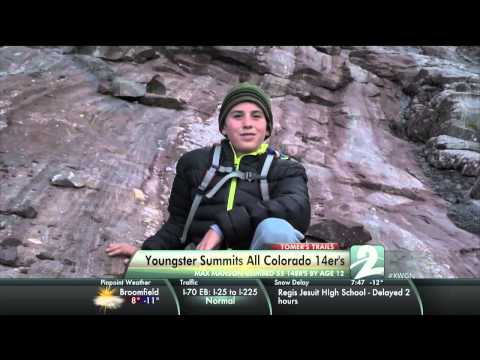 Tomer's Trails - Kid Completes All 55 Fourteeners! - Max Manson is only 12 years old, but he's got some serious bragging rights.