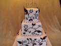 Chocolate Embroidery Fondant Cake for a Birthday or Wedding default