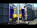 Tyne and Wear Metro-Metrocars 4003 and 4059 being washed at Gosforth Depot