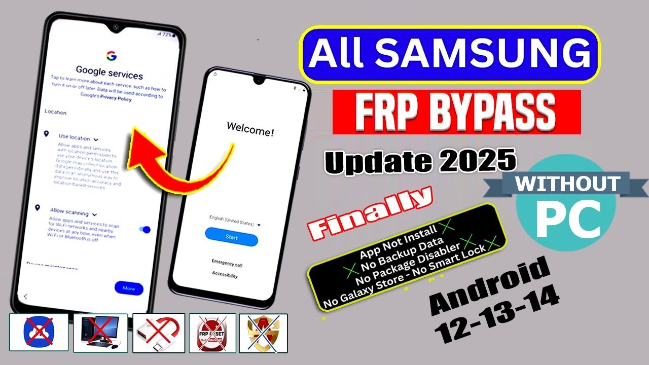All Samsung FRP Bypass 2025 (100% DONE) Android 12-13-14 All Samsung FRP Bypass 2025 (100% DONE) Android 12-13-14