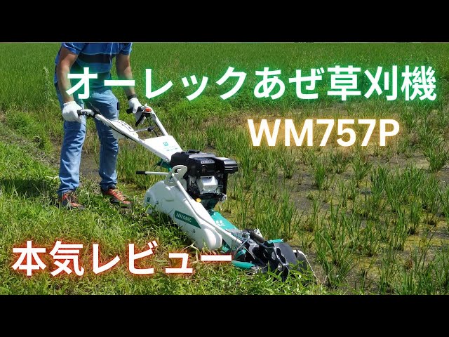 Watch オーレックあぜ草刈機。ウィングモアWM757Pを使って見た。あぜ草刈機の使用方法を主観で説明します。とても便利なあぜ草刈機です！ on YouTube.