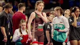 U15 Arina Arabadji Bul Vs Valeriia Yuras Ukr 50Kg. Women Girls Youth Wrestling Tournament.