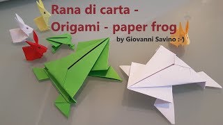 Rana Di Carta Che Salta- Origami Facile - Paper Frog Jumping