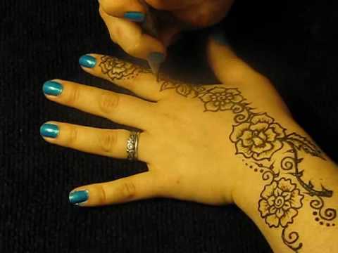 How To do a Floral Arabic Strip Henna Tattoo Design May 28 2010 144 PM