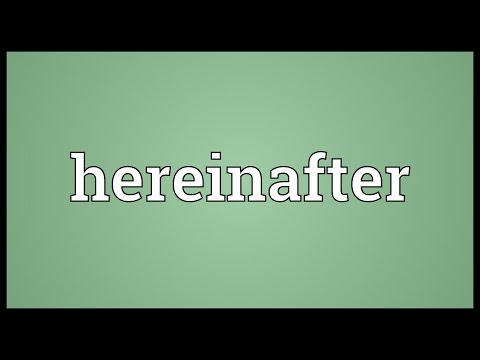 Header of hereinafter