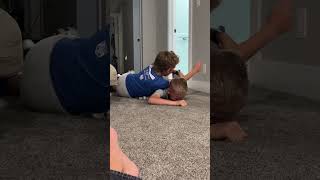 Boys Wrestling And Koda