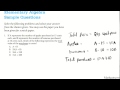 Accuplacer Elementary Algebra Part I