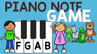 Piano Keys Game Notes F G A & B Little Musicians Fgab Preschool Piano For Beginners