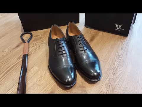 Giày Tây Nam Marco Alfredo Quarter Brogue Oxford Dress Shoes