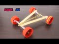 How to make Rubber Band Powered CAR diy toy car