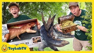 Dinosaur Toy Treasure Hunt! Surprise Jurassic World Fallen Kingdom Toys & Super Colossal T-Rex Dinosaur Toy Treasure Hunt! Surprise Jurassic World Fallen Kingdom Toys & Super Colossal T-Rex