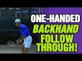 Tennis - One - Handed Backhand Follow Through And Finish | Tom Avery Tennis 239.592.5920