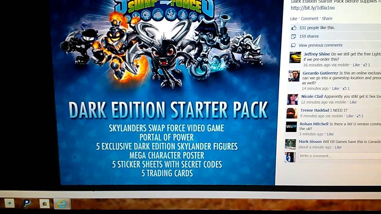 Skylanders SWAP Force GameStop Exclusive Dark Edition Starter Pack