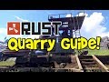 RUST Quarry Guide 2017! (Placement, Survey Charge Tutorial, Base Protection, HQM, Tips)
