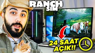 24 SAAT BOYUNCA OYUNU AÇIK BIRAKTIK!! ÇOK İLGİNÇ ŞEYLER OLDU! RANCH SIMULATOR (B